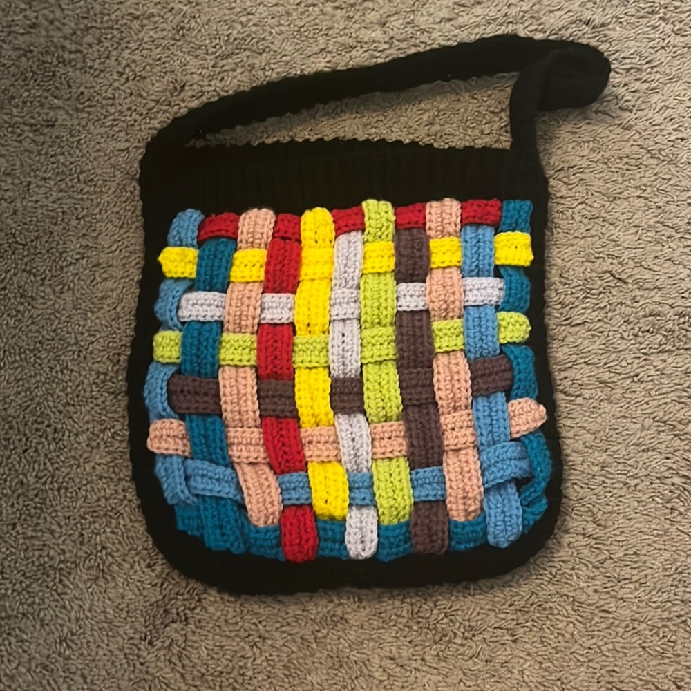 Handmade crochet woven bag